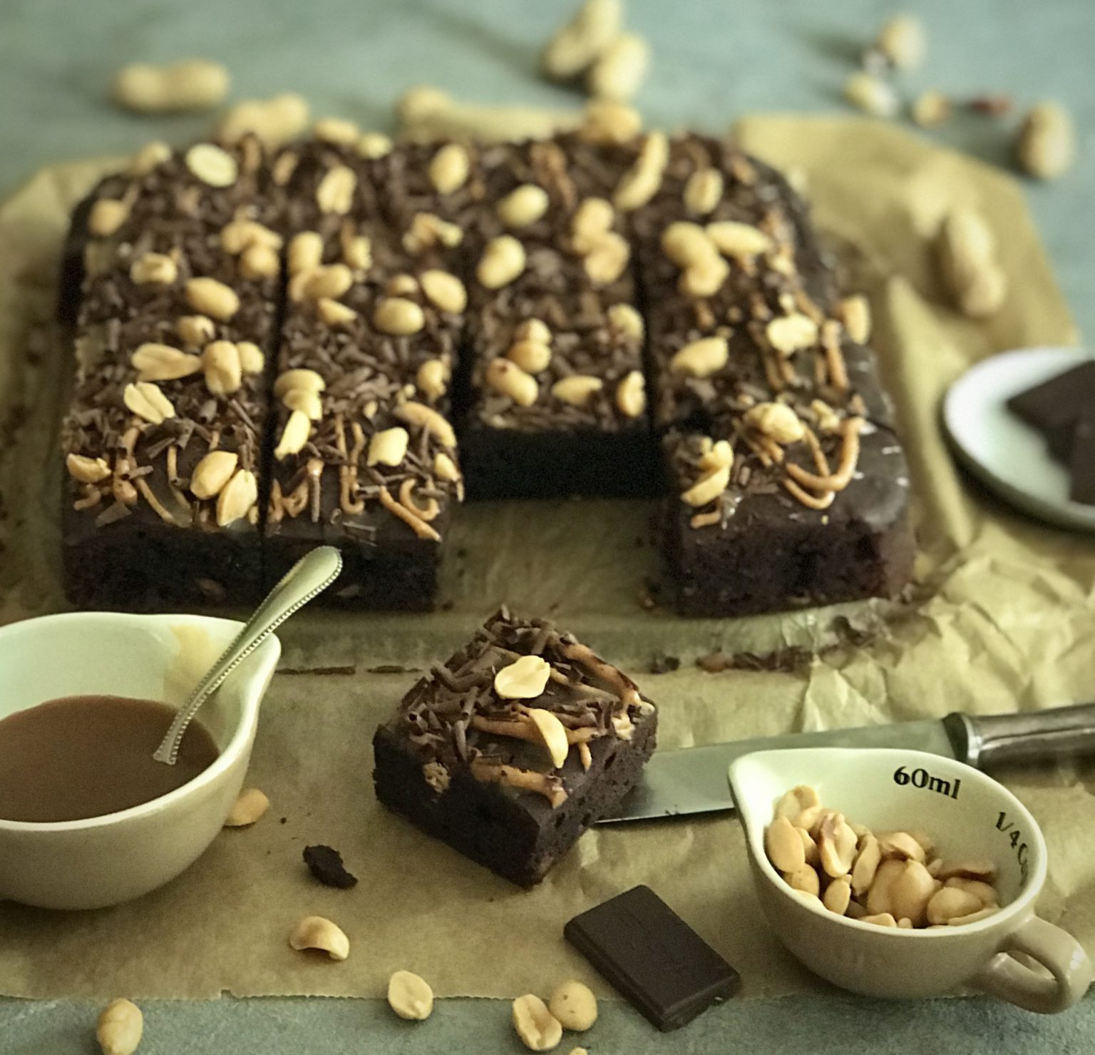 Erdnuss Brownies - Von Januar bis Dezember