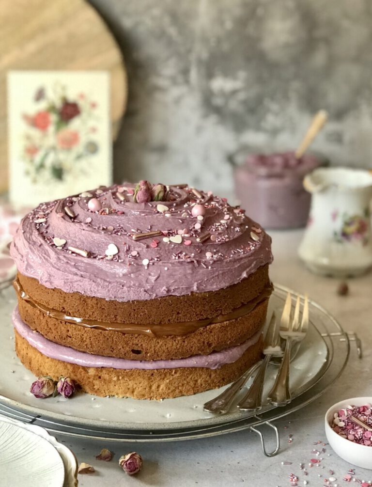 Earl Grey Naked Cake Mit Dulce De Leche Und Vanillefrosting Von Januar Bis Dezember