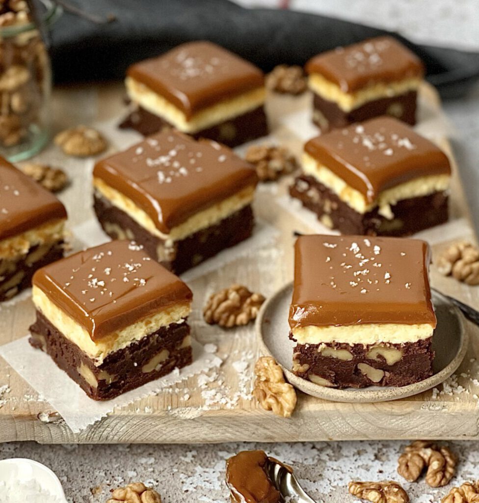 Salz-Karamell-Cheesecake-Brownies - Von Januar bis Dezember