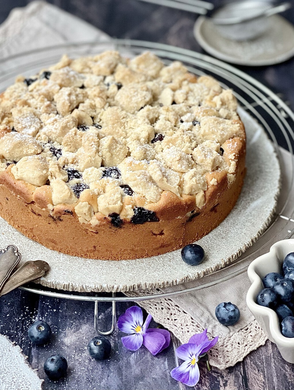Apfel-Heidelbeer-Streuselkuchen - Von Januar bis Dezember