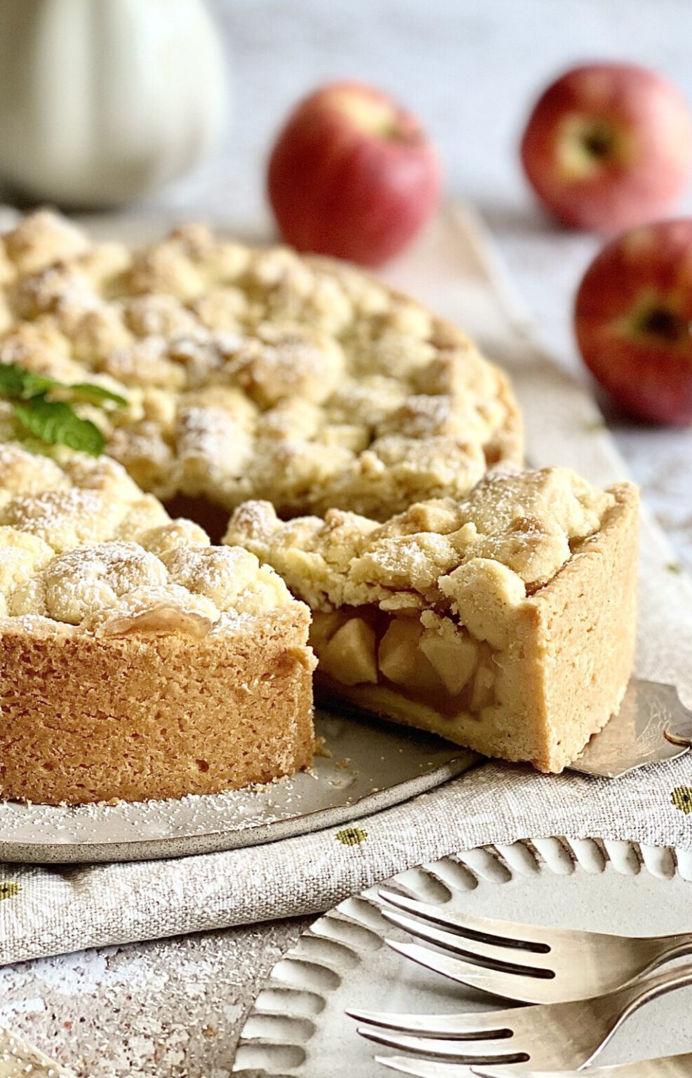 Apfelstreuselkuchen - Von Januar bis Dezember