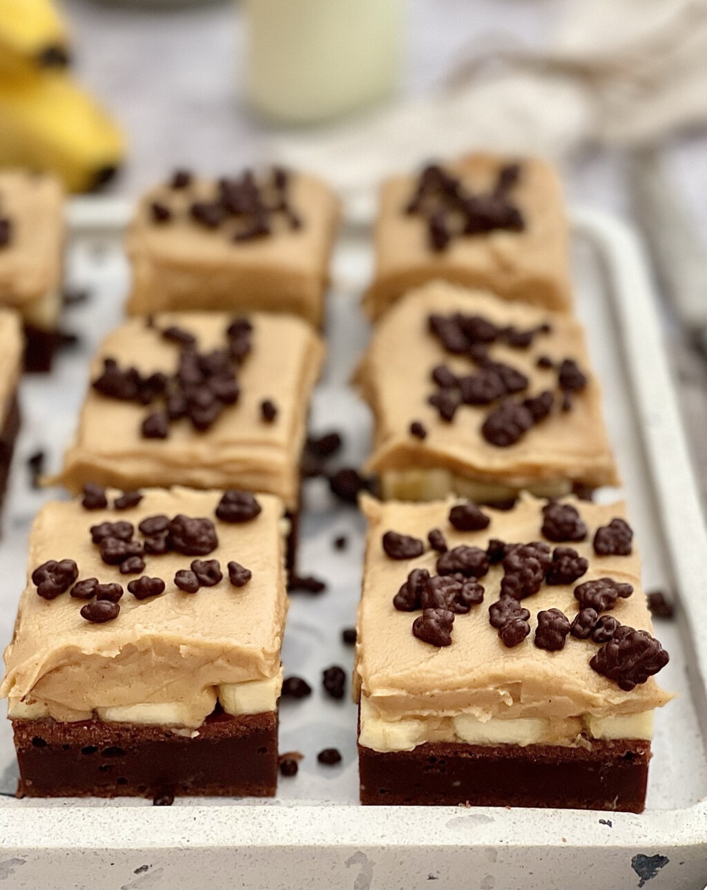 Schoko-Bananen-Schnittchen mit Erdnussbutter Frosting - Von Januar bis ...