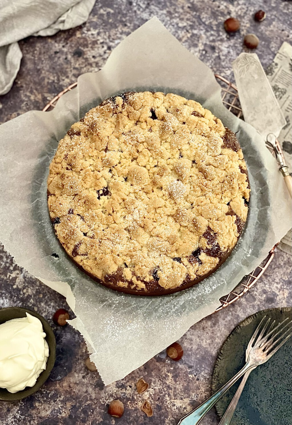 Schoko-Kirsch-Streuselkuchen - Von Januar bis Dezember