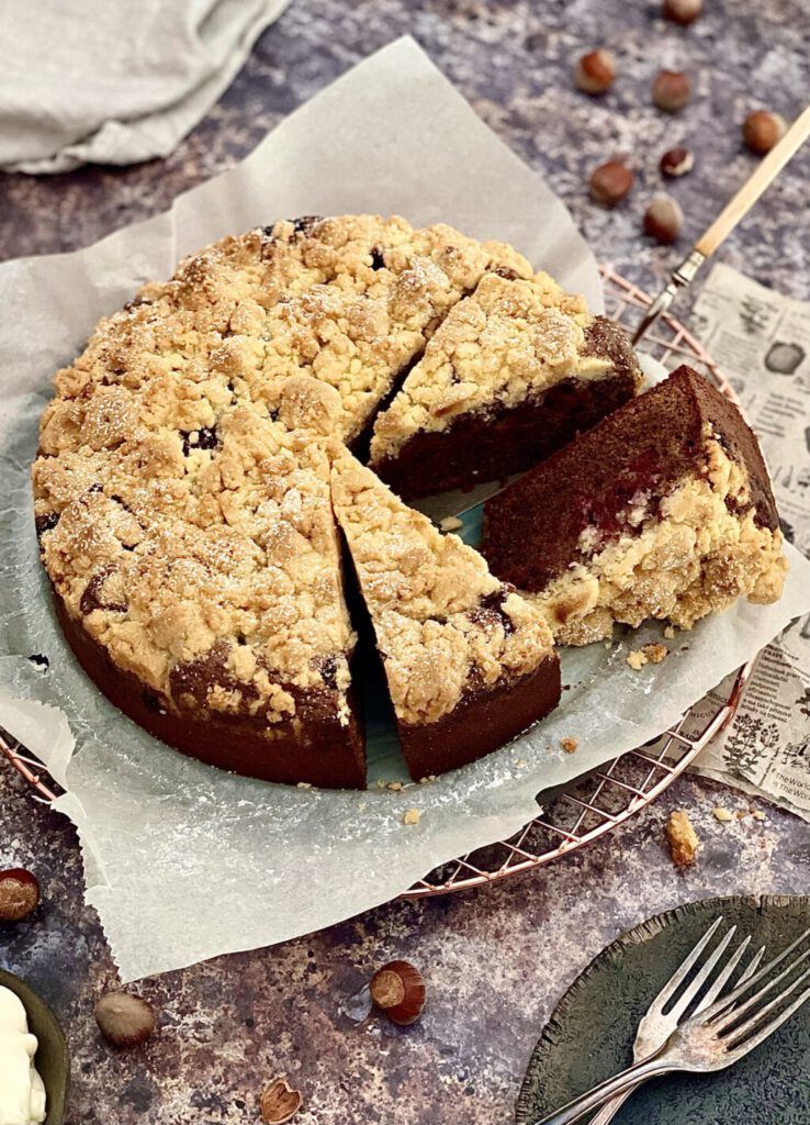 Schoko-Kirsch-Streuselkuchen - Von Januar bis Dezember