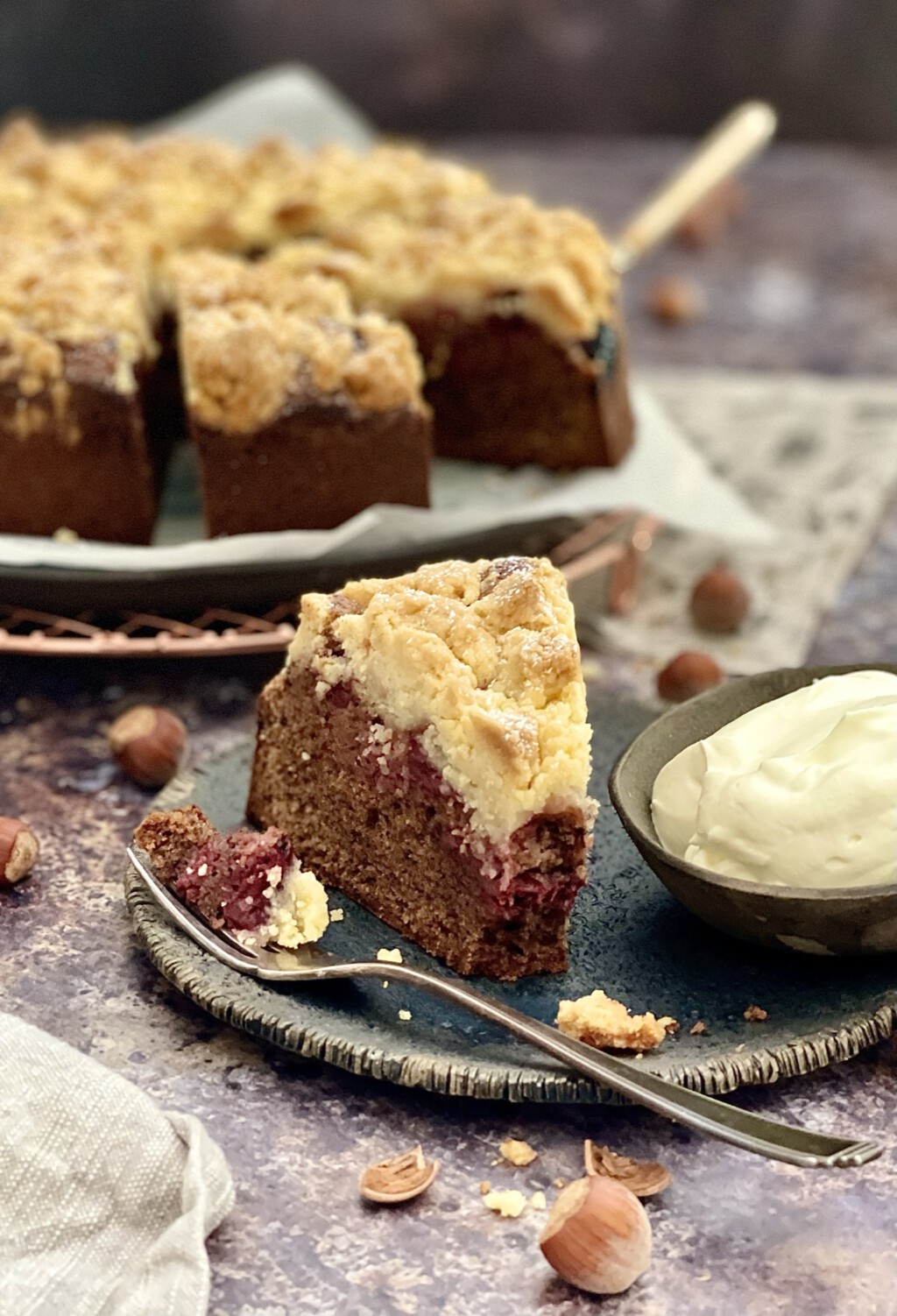 Schoko-Kirsch-Streuselkuchen - Von Januar bis Dezember
