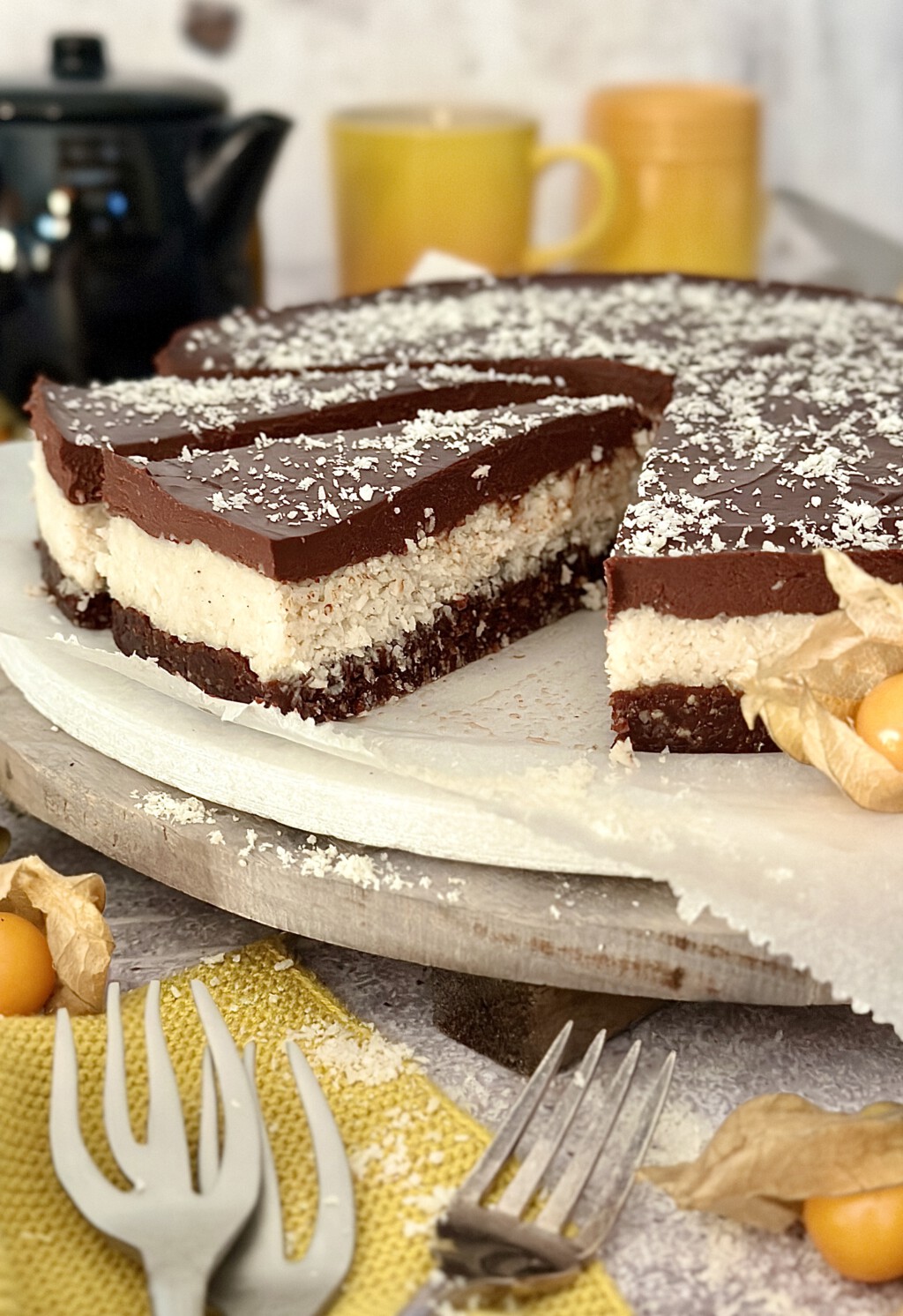 Vegane Schoko-Kokos-Tarte - Von Januar bis Dezember